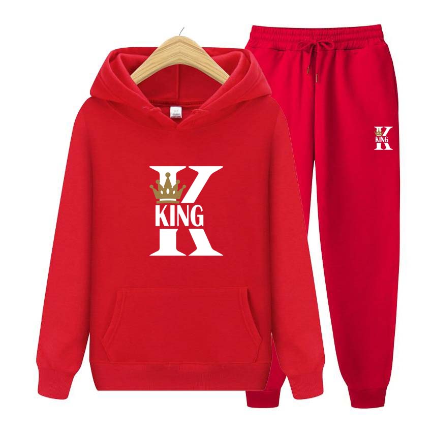 Clothing King Hoodie Red Men Womens Hoodies King Printing