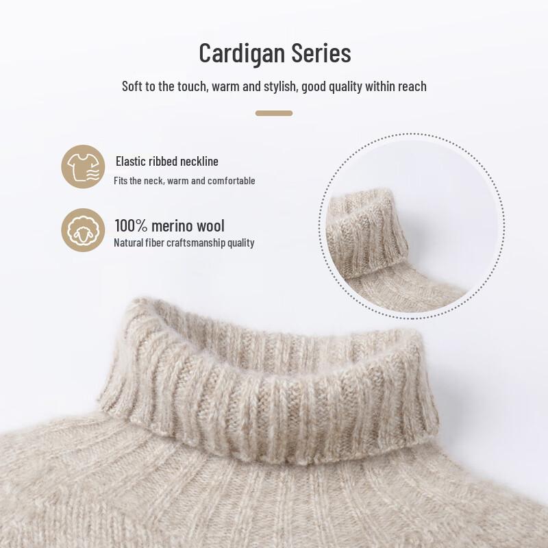 SNOWFLYING Women s Pure Wool High-Neck Pullover M