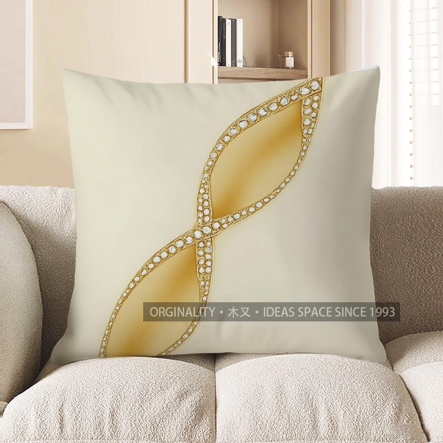 Home Decor Infinity Design with Crystals Throw Pillow Pattern Cushion Cover Suitable for Sofa Bedroom Car Pillow Cover