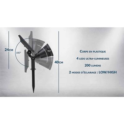LED-Solar-Flutlicht 200 Lumen, grünes LED-Wi-Licht