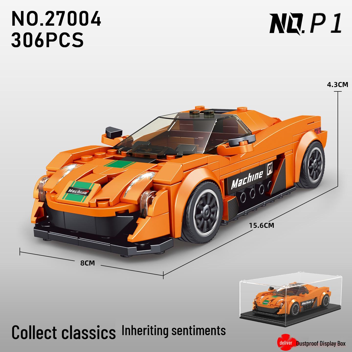Yuxing King 27004 P1 Sports Car Model: Educational Toy Blocks for Boys, Ideal Birthday Gift