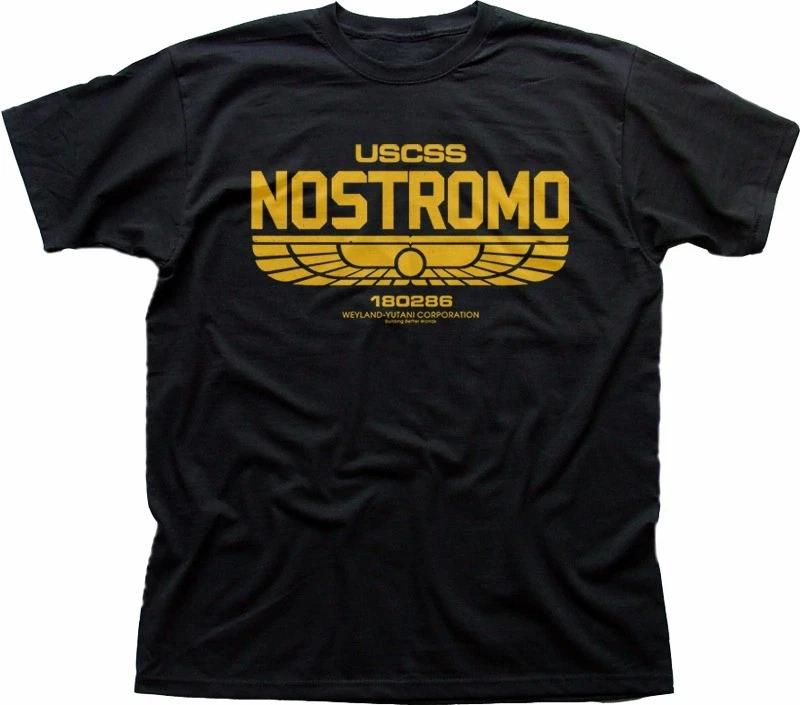 ALIENS USCSS NOSTROMO Weyland Yutani black printed t-shirt OZ5163 S