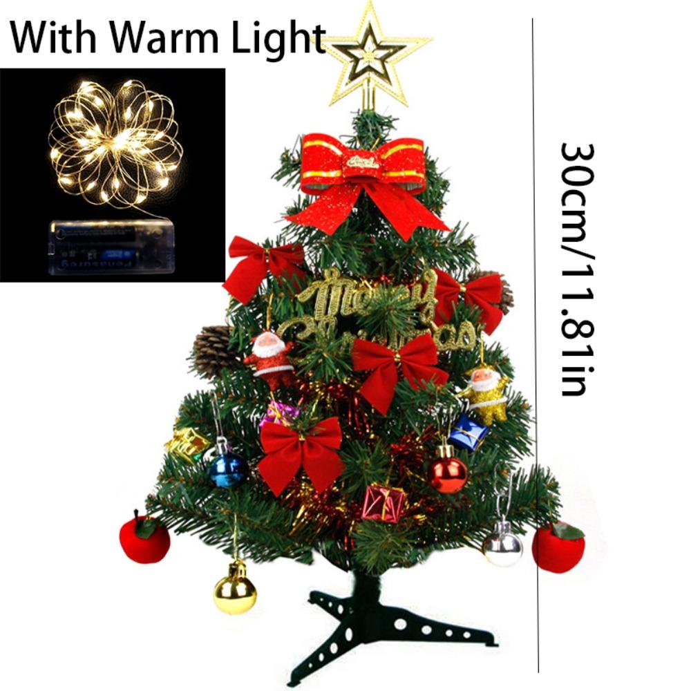 30/45cm Mini Christmas Tree DIY Handicraft New Year Gift Artificial Christmas Tree Party Decoration Creative Xmas Tabletop Tree