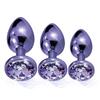 Rose Gold Rainbow Metal Anal Beads Butt Plug Set Colorful Crystal Mini Small Medium Large Anal Plug Jewelry Sex Toy Insert