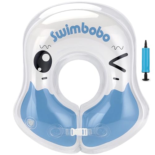 

Baby Swim Ring Body Ring, Fits Around the Waist, Kids Float Bath Ring with Hand Pump (Blue, L Size)