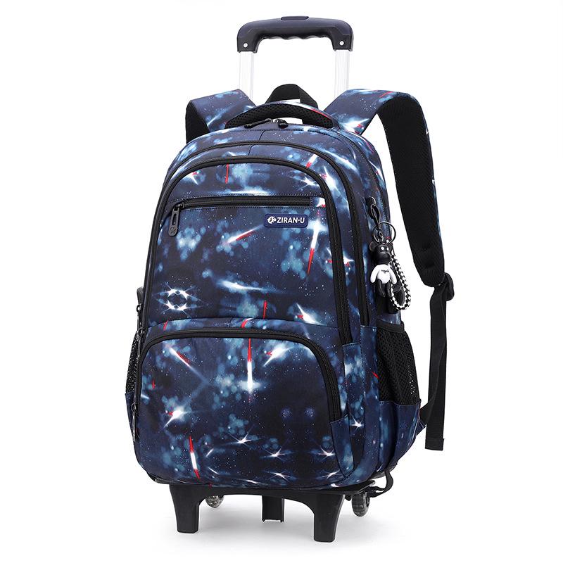 Lightweight Trolley Backpack for 3-6 Grade Students – Stair-Climbing Design for Boys and Girls