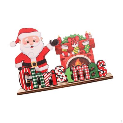 Christmas Wooden Desktop Ornament Decoration Ornaments for Holiday House
