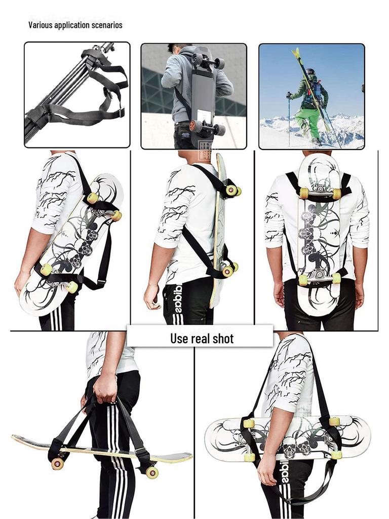 Ramenní popruhy na lyže, snowboard, skútry a saně pro přeshraniční použití.