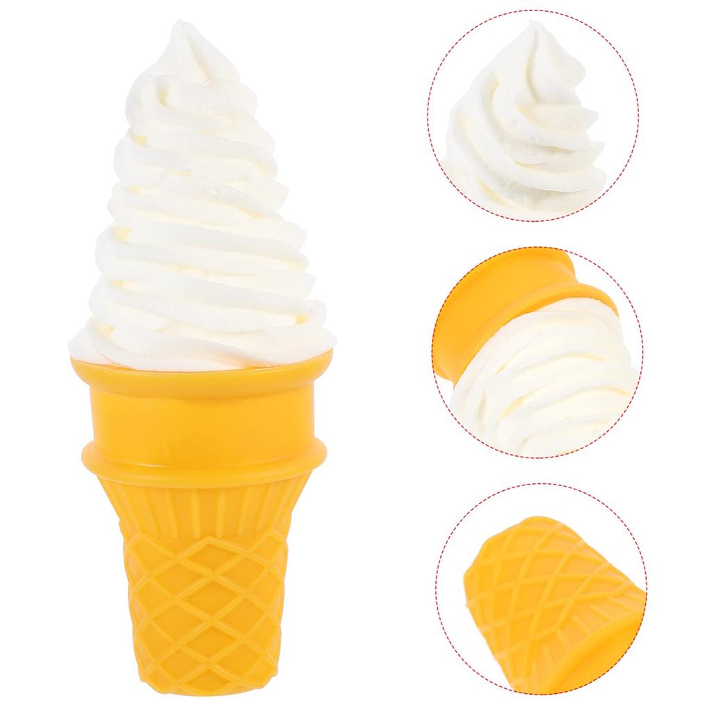 Dessert Decoration Ornaments Toy Props Children'S Simulation Crispy Ice Cream Cone Model