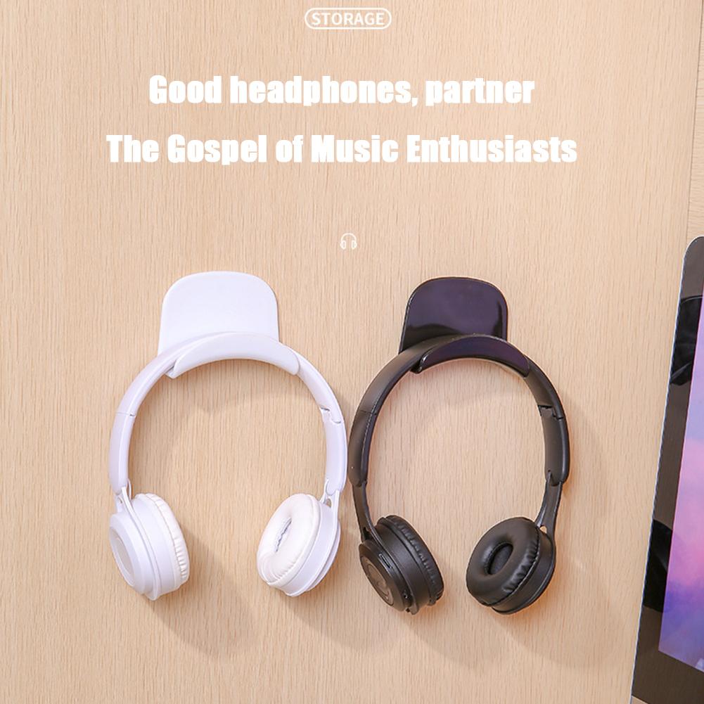 Punch-Free Head-Mounted Headphone Bracket Storage Hook Dormitory Wall-Mounted Computer Headset Holder Earphone Display Stand New