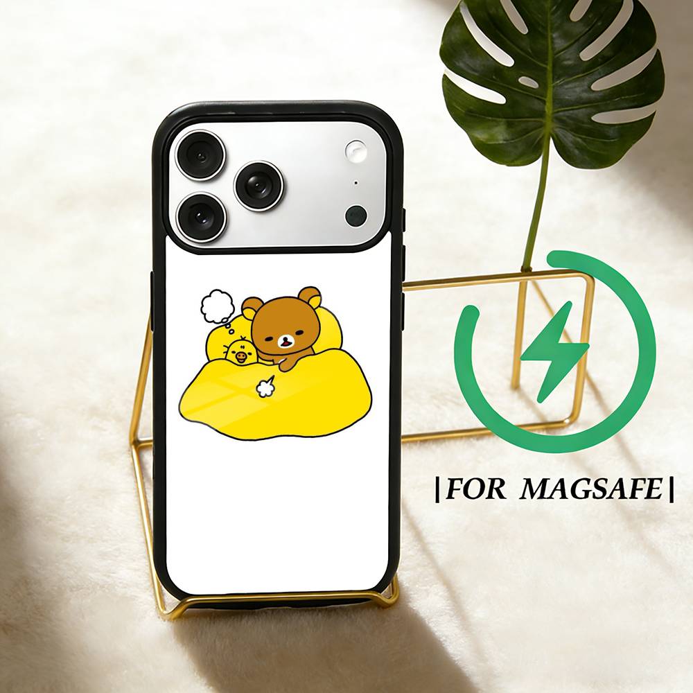 Relax K-kuma R-Rilakkuma Phone Case For iPhone 17,16,15,14,13,12,Plus,Pro,Max For Magsafe Magnetic Wireless Charge