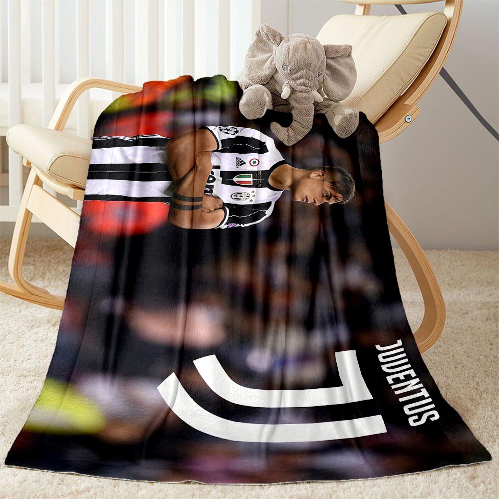 Juventus Star Action Blanket Soft Warm Cozy Perfect for Picnics Bedding Sofa All-Season Use Playful Design Birthday Christmas Gift Blanket