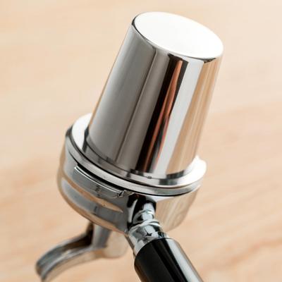 Yousheng 120ML Coffee Dosing Cup Convenient Flat Bottom Stainless Steel Latter Curved Coffee Sniffing Mug Portafilter Assistant