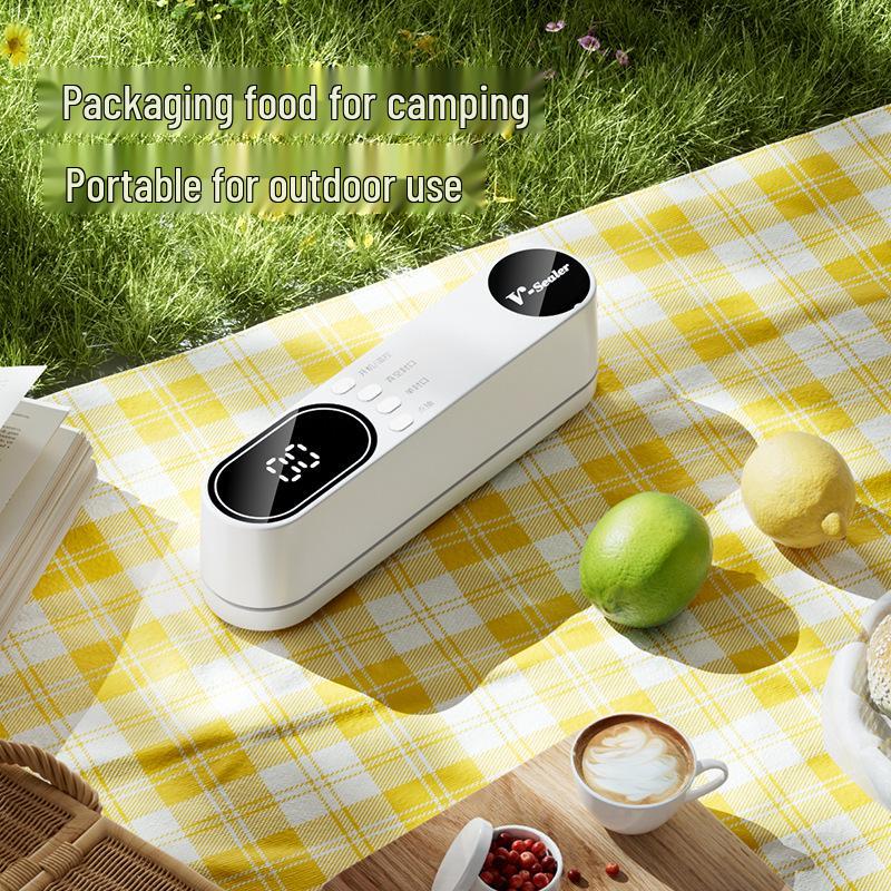 Automatic Mini Vacuum Sealer with Digital Display for Dry & Wet Food Preservation