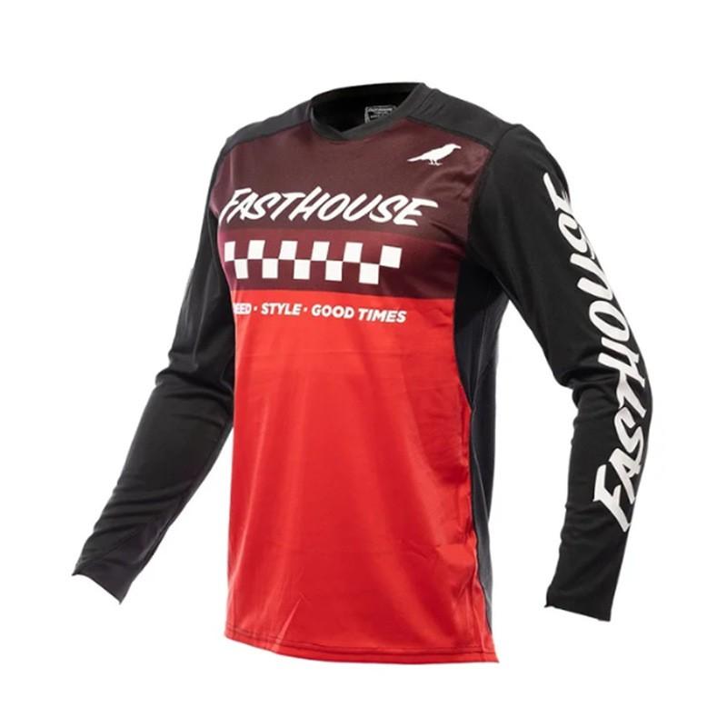 FASTHOUSE Motocross Reit-T-Shirt Herren Damen Schnelltrocknend Atmungsaktives Netz Radbekleidung Outdoor-Sportarten