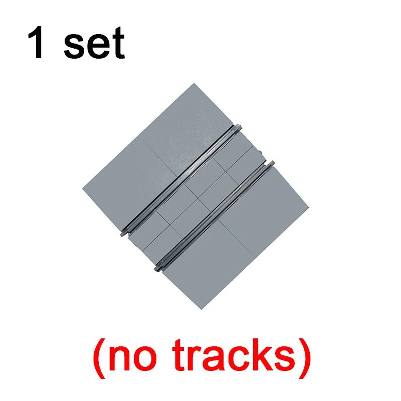 MOC City Train Tracks Flexible Straight Curved Soft Rail Switch DIY Building Block Models Railways Technical Train Parts Bricks