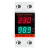 Din Rail Voltmeter Ammeter 2 in 1 AC Monitor Single Phase Voltage Current Power Meter AC20-500V AC0-100A VOLT AMP Detector