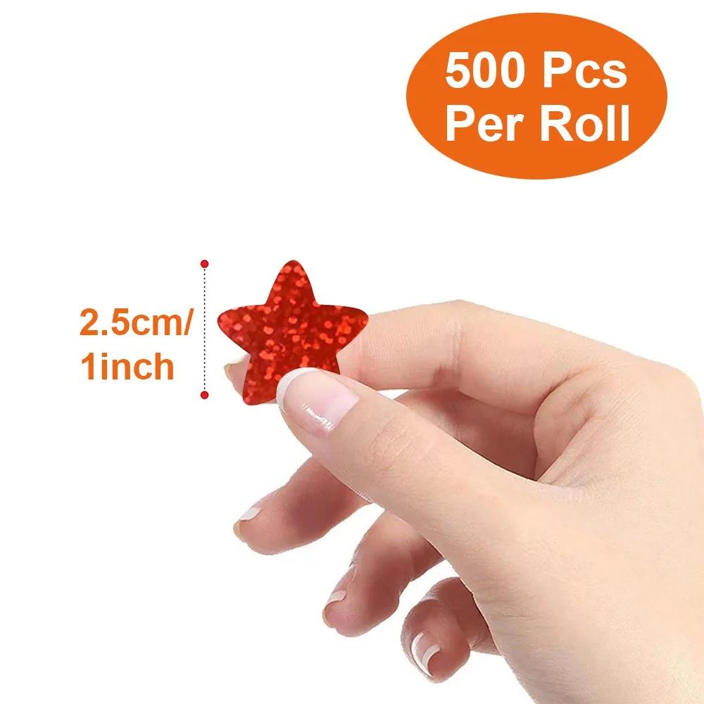 1 Roll of Colorful Radium Star Stickers, Gifts, Decorative Sealing Stickers, Self-adhesive Labels
