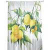 Lemon Watercolor Leaves Sheer Curtains Window Tulle Curtains For Living Room Bedroom For Kitchen Veiling Curtains Decoration