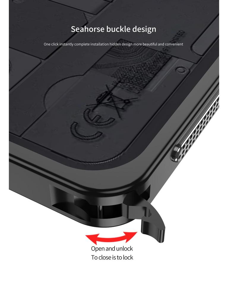 Cross-Border Compatible Phone3/3A/3A Pro Metal Lens Frame Seahorse Buckle Case