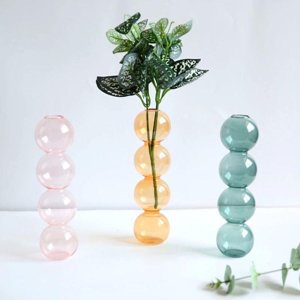 Romantic Glass Vase Simple Creative Hydroponic Flower Pot Funny Modern Spherical Flower Vase Gifts