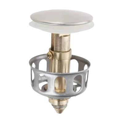 Corrosion Resistant Bathroom Sink Stoppers Press Type Drain Filter Quiet Drainages System Universal for Household