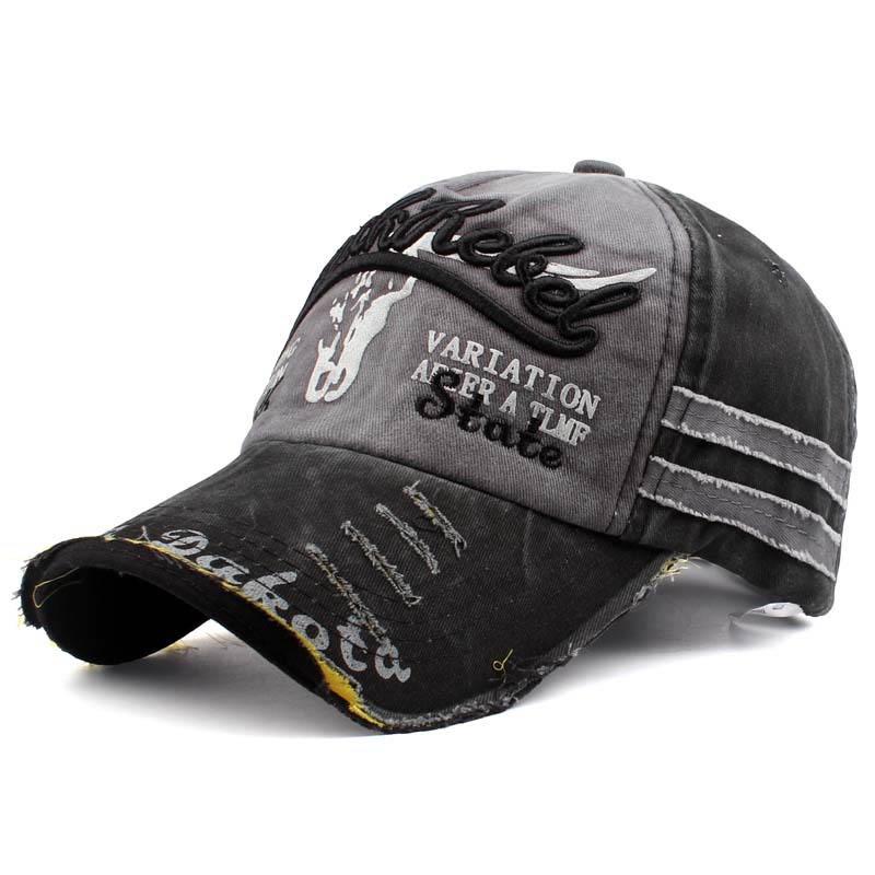 Unisex Vintage Baseball Cap Men Women Adjustable Denim Distressed Trucker Hat