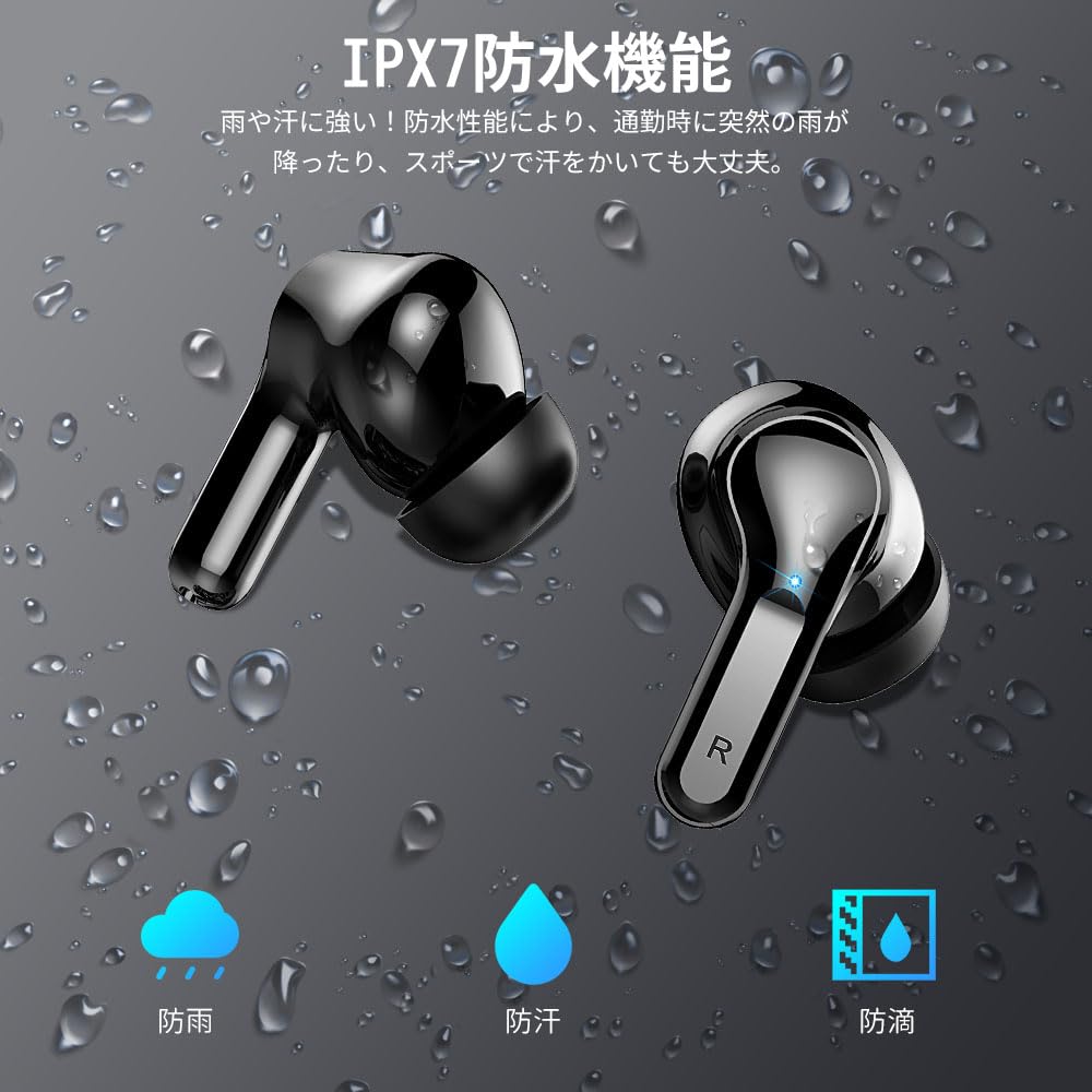 2025 Bluetooth Wireless ENC Noise Dual Bluetooth Up To 42 Hours of LED IPX7 Touch Compatible with Japanese Instruction Manual Included Earbuds,