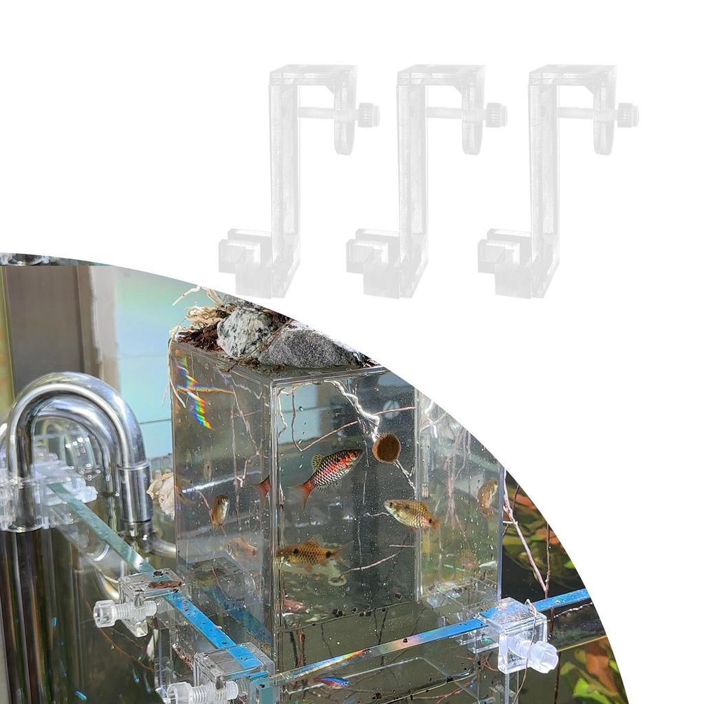 3x Negative Pressure Fish Tank Bracket Clear Desktop Aquarium Small Fish Tank Water Level Maintenance Guppy Aquarium Decoration