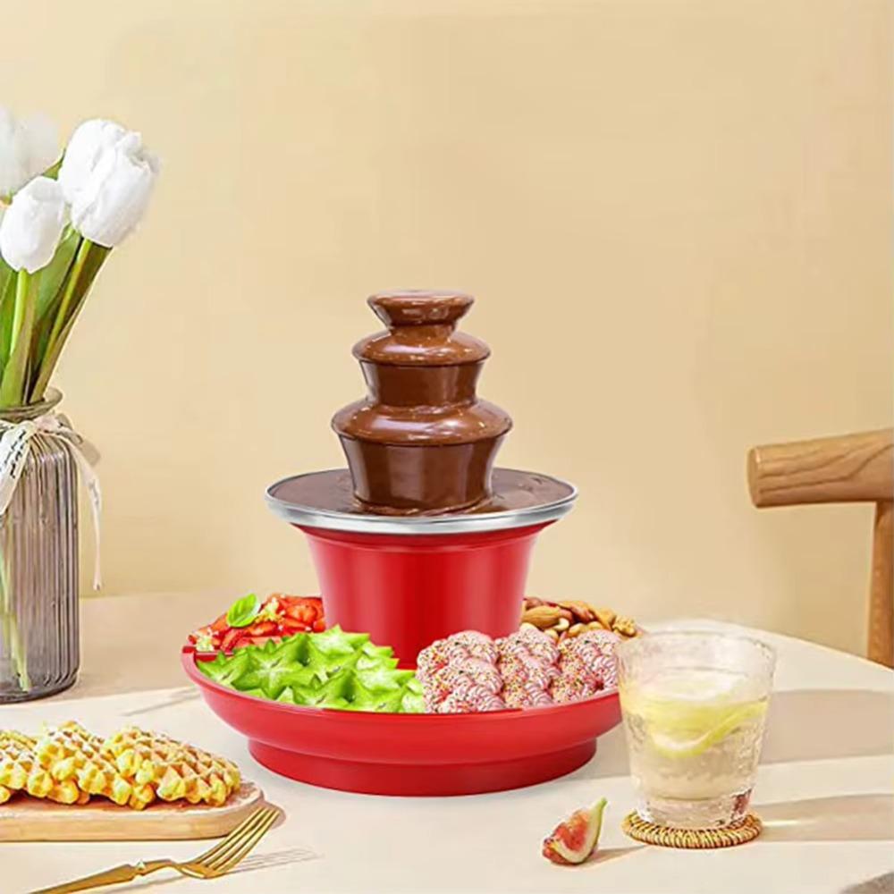 

Electric Chocolate Fondue Fountain Automatic Chocolate Melting Machine Eating Show EU