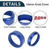 Media Volume Gear Shift Control Switch Knob Cover Ring for Ford Mach-E 2021-2024 Sturdy | Interior Decal Trim Blue 2 Pcs