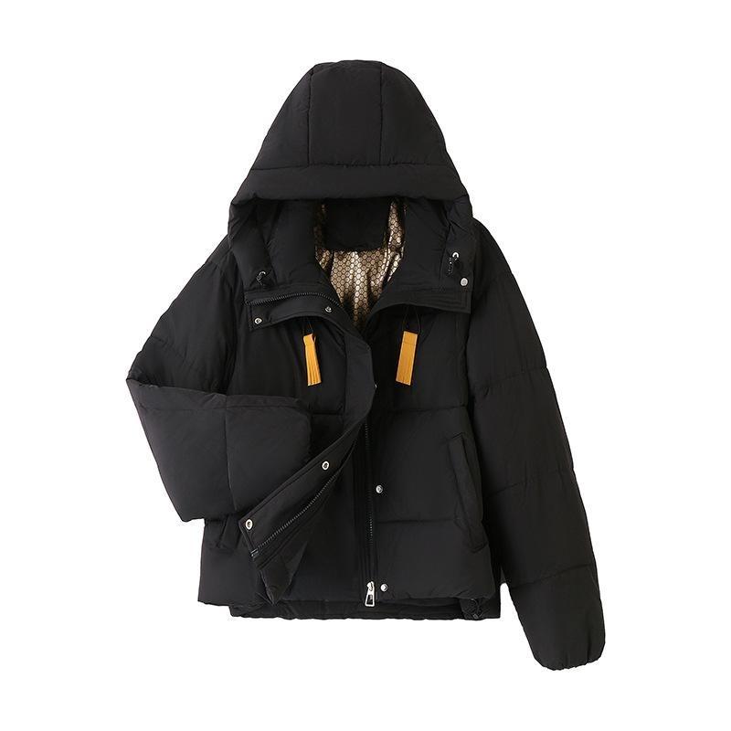 Fashion Hooded Down Cotton Jacket Women's Winter 2025 New Korean Version Loose Thickened Cotton Jacket Short Small Padded Jacket