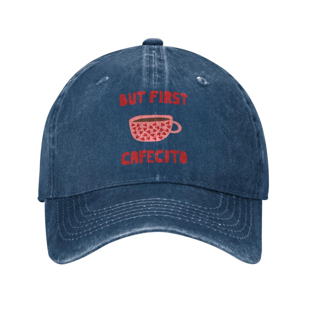 Washed Baseball Cap But First Cafecito Spring Trucker Hat For Couple Women  y2k Retro Kpop Rock Sun Baseball Caps