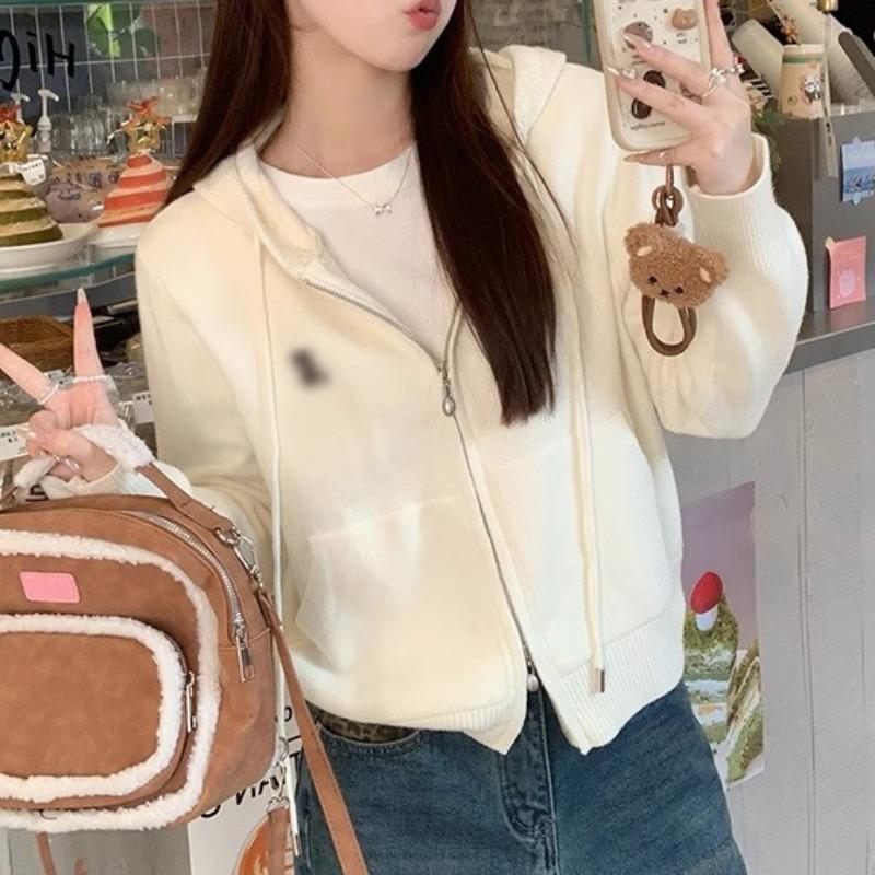 New Knitted Cardigan Sweater Women's Jacket Autumn and Winter Casual Wear Comfortable Hooded Top Jacket