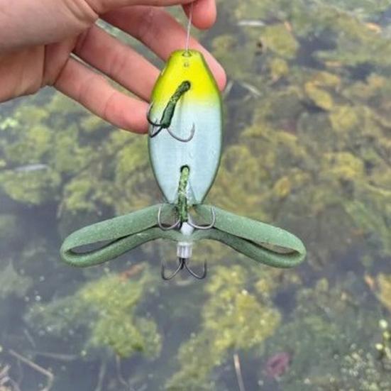 5CM Topwater Frog Bait with Propeller Feet Silicone Bionic Frog Artificial Swimbait with Hooks Freshwater Saltwater Trout Bass Fishing Accessories