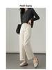 High-Waist Petite Tencel-Cotton Harem Pants for Women - 2025 Autumn Collection, Nine-Point Wide-Leg Casual Design