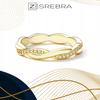 Interwoven Ring, S925, -Plated, Zircons