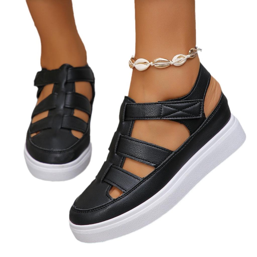 Sommerliche Freizeitsandalen mit dicker Sohle und hohler Sohle für Damen