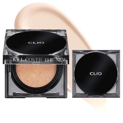 CLIO Kill Cover The New Founwear Cushion Full + Mini Size Set [Amazon.co.jp Exclusive] (THE NEW FOUNWEAR CUSHION 02 LINGERIE, 1 Piece)