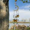Unique Crystal Moon and Star Prism Window Hanging Suncatchers Ornament Gift For Birthday Anniversary Home Decors