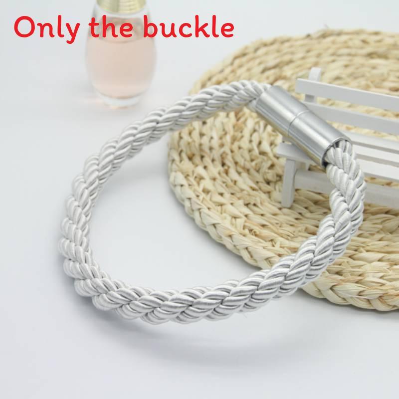 

Магнитные подхваты для штор Современный простой стиль Подхваты для штор Плетеный держатель-веревка белый