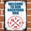 BACKYARD BBQ Metal Signs Gift Shed Garage Kitchen Garden Patio Bar Tin Sign UKAluminum