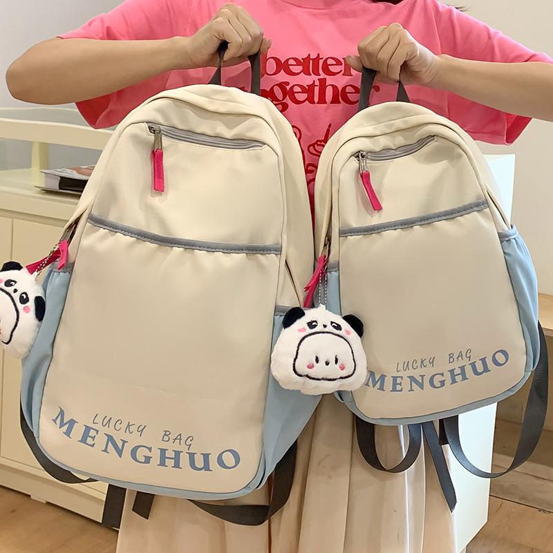 Children's Schoolbags for Girls Elementary School Students Toddlers Splicing Small Backpacks Junior High School Students High School Students