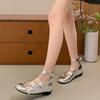 Silver French ballet style thick-soled shallow mouth inner height-increasing single shoes for women's summer 2025 new models with skirts Mary Jane s