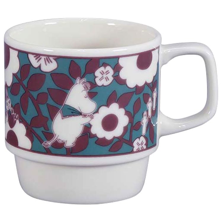 

Yamaka Shoten Moomin Stacking Ceramic Mug (340ml) Green 127186 Retro Mug for Coffee, Tea, and Hot Drinks Moomin Little My MM7406-11