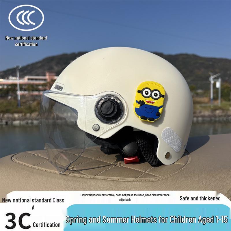 Unisex Cartoon Electric Scooter Safety Helmet for Kids (Ages 1-15) - 3C Certified, All-Season, Breathable, Sun Protection, Class A
