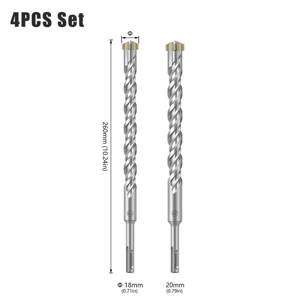 Cross Drill Bit Alloy Electric Hammer Drill Concrete Through Wall Hole Impact Drill Bit, Wall Hole Drill, Electric Hammer Drill Bit