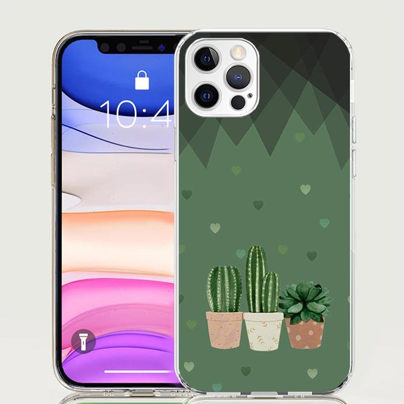 Cactus Vintage Flower Phone Case For iPhone 18 17 Air 16 15 Plus 11 14 Pro Max 13 Mini 12 7 8 + SE Pattern Art Customized Cover 16