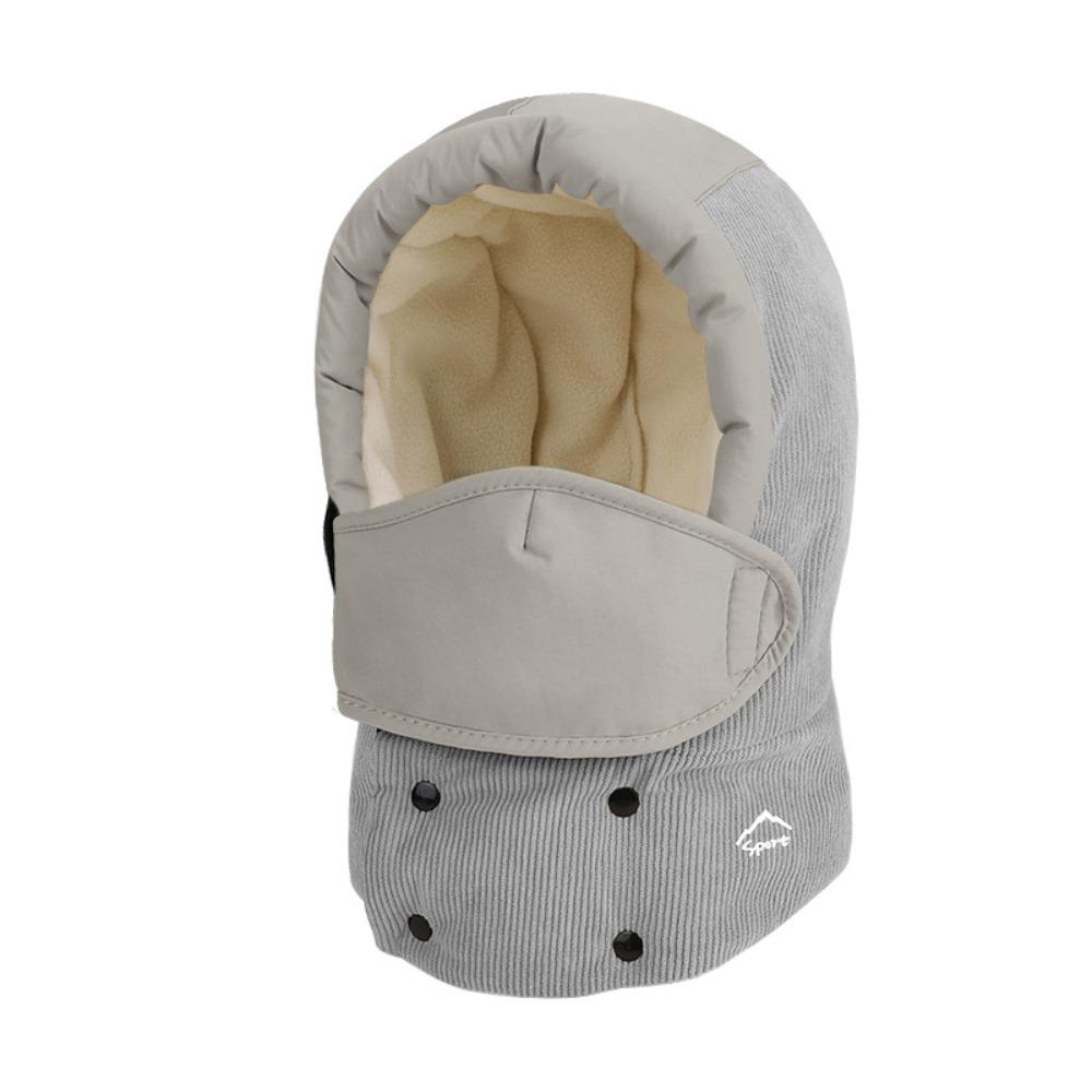 

Removable Mask Riding Lei Feng Hat Windproof Warm Ski Hat Soft Winter Mask Hat Biking серый