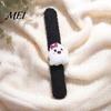 Spooky Costume Accessories for Adults 2 Pcs Halloween Slap Bracelets, Plush Pumpkin, Bat, Ghost, Black Cat Soft Fabric Snap Wristbands Bands